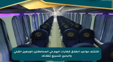 اكتشف مواعيد انطلاق قطارات اليوم في المحافظتين الوجهين القبلي والبحري لتسريع تنقلاتك